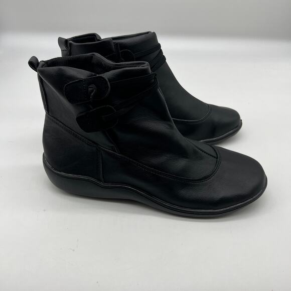Ankle Boots Round Toe Casual Comfortable Lightweight Black Size 9US /40CN - Picture 2 of 12